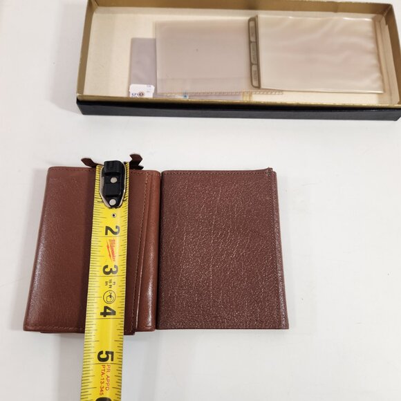 Vintage Leather Wallet Bundle Buxton Fina Brown & Black - Picture 10 of 16